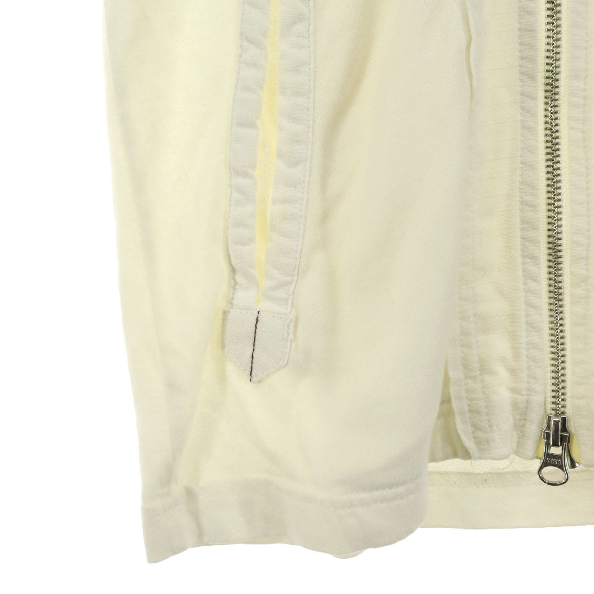 美品 AVIREX アヴィレックス プリント 長袖 パーカー ホワイト 袖取り外し可能 メンズ