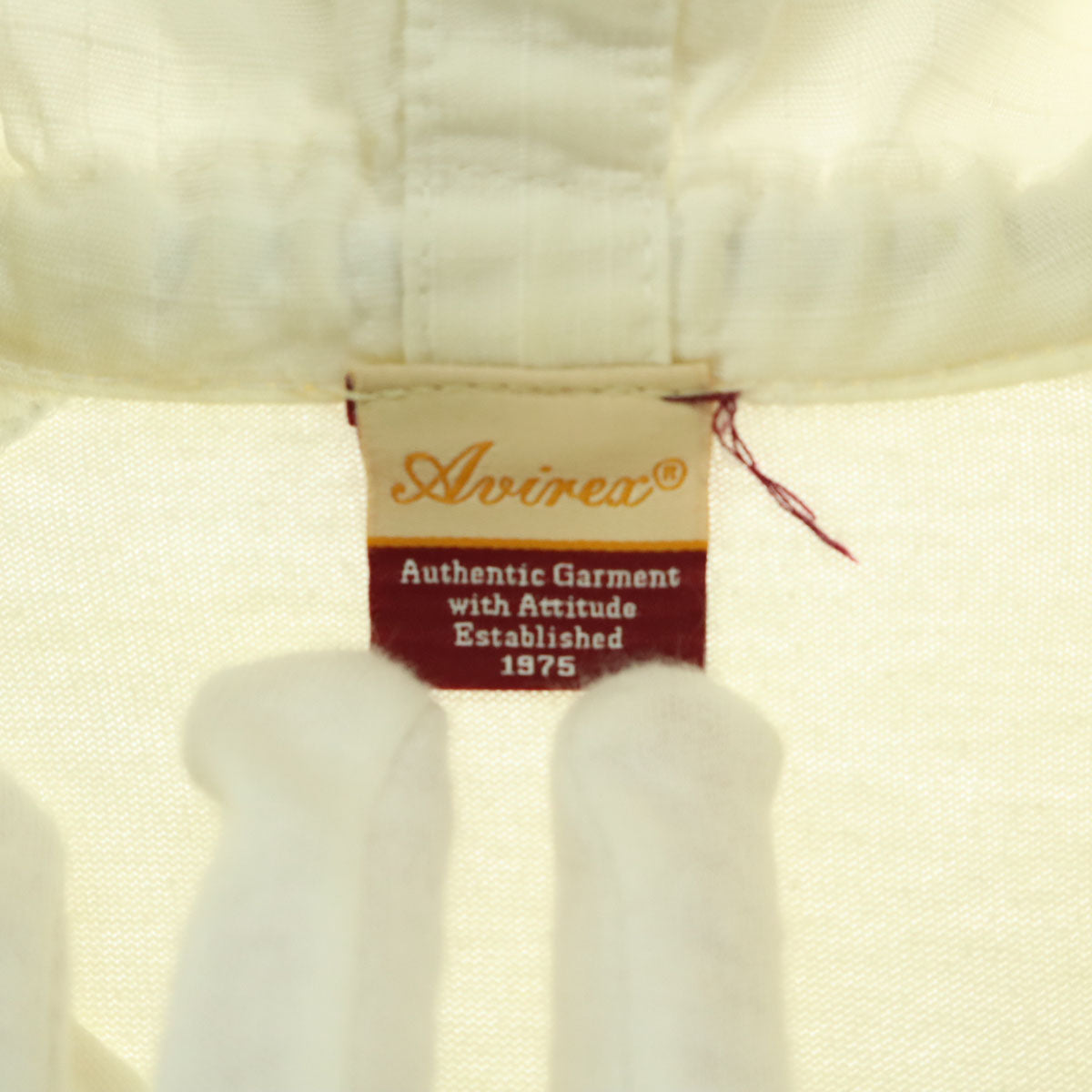 美品 AVIREX アヴィレックス プリント 長袖 パーカー ホワイト 袖取り外し可能 メンズ