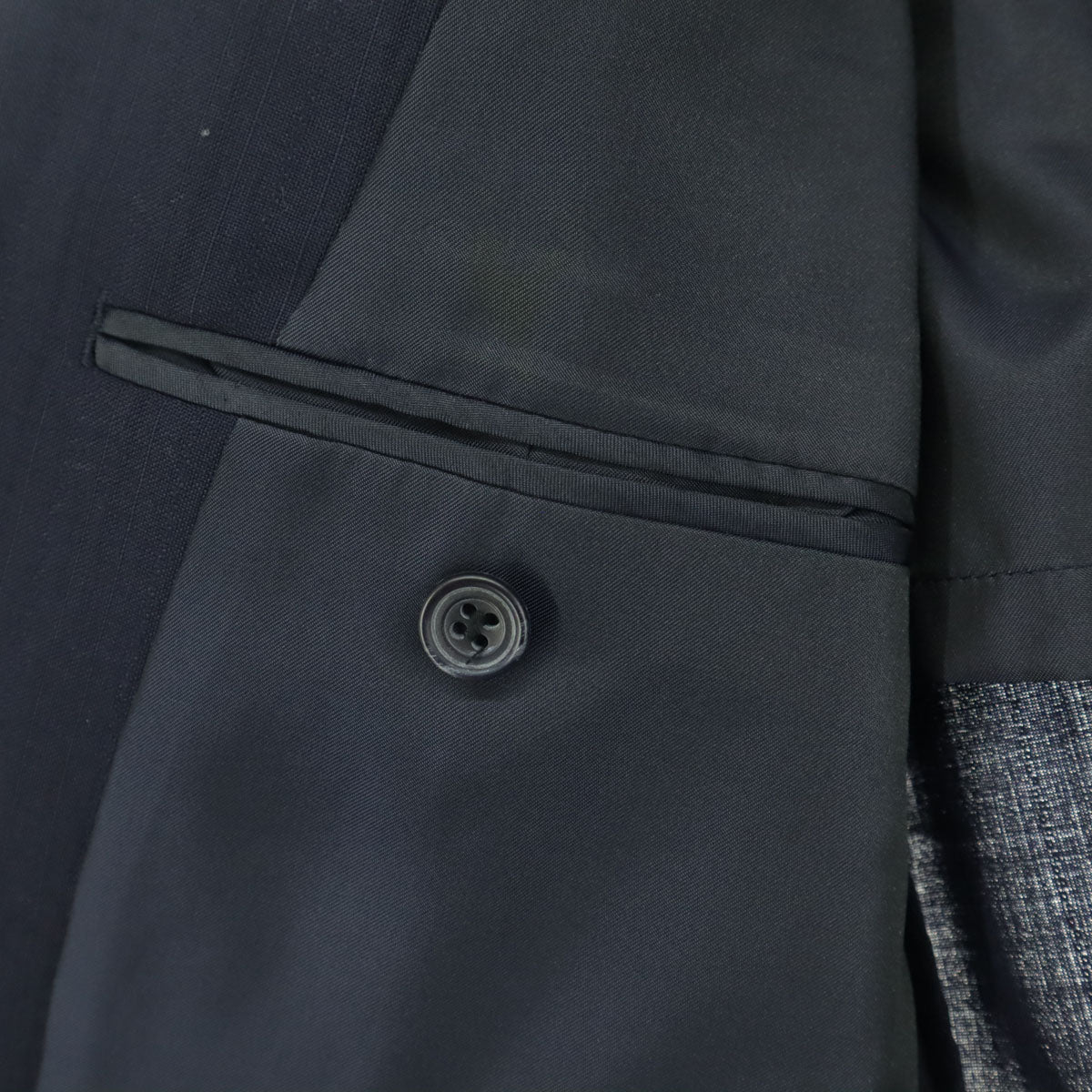 美品 BURBERRY バーバリー 長袖 テーラードジャケット ネイビー C-TK83 メンズ