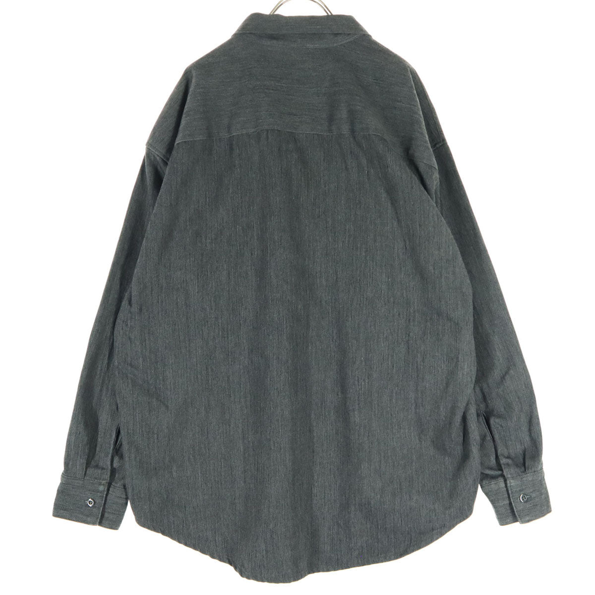 N.HOOLYWOOD エヌハリウッド 日本製 長袖 コットンシャツ M ダークグレー 胸ポケット メンズ