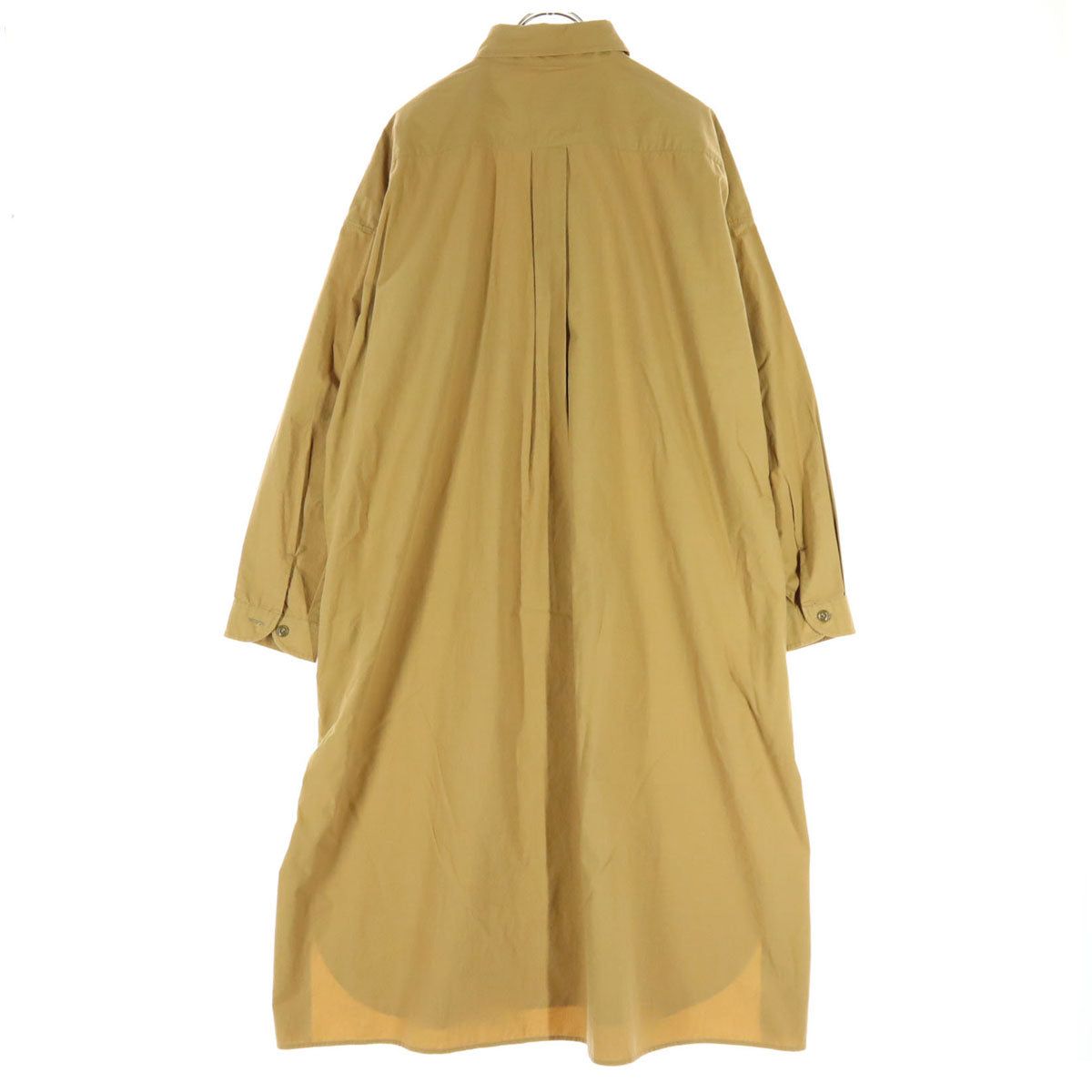 Danton ダントン 日本製 長袖 シャツワンピース ブラウン レディース