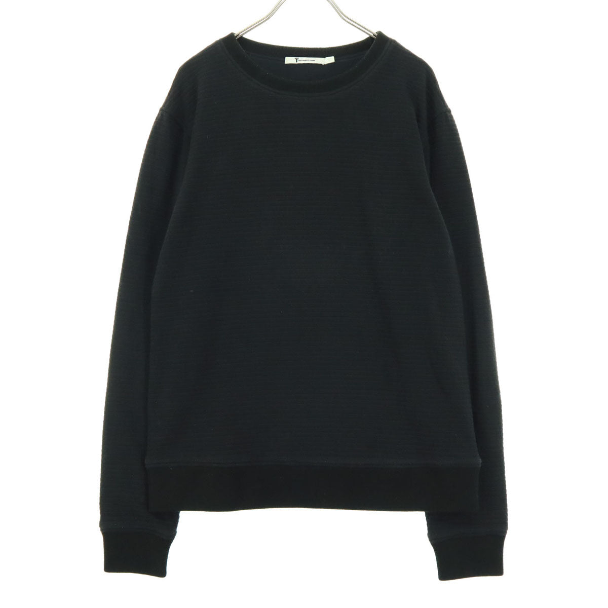 美品 T by ALEXANDER WANG ティーバイアレキサンダーワン 長袖 カットソー XS ブラック メンズ