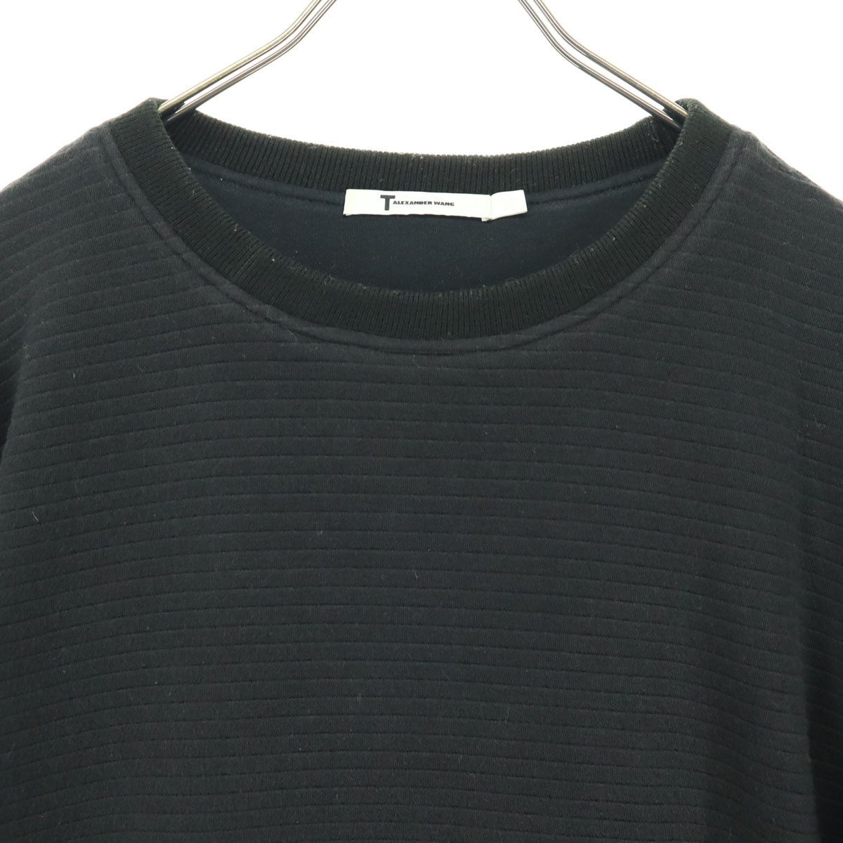 美品 T by ALEXANDER WANG ティーバイアレキサンダーワン 長袖 カットソー XS ブラック メンズ