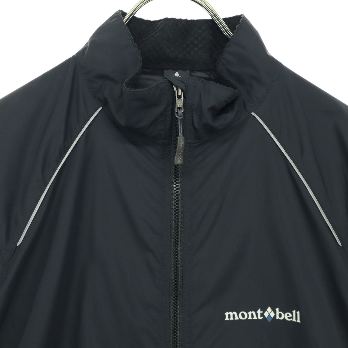 美品 mont-bell モンベル 長袖 ナイロンジャケット M ブラック 背面メッシュ メンズ