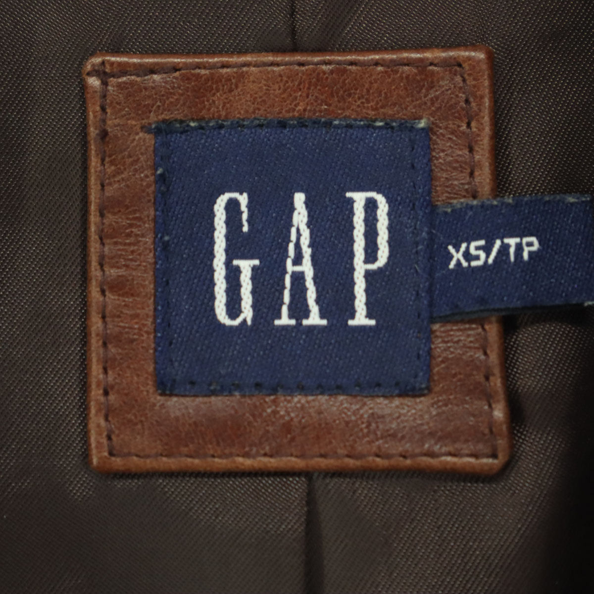 GAP ギャップ 長袖 レザー テーラードジャケット XS ブラウン レディース