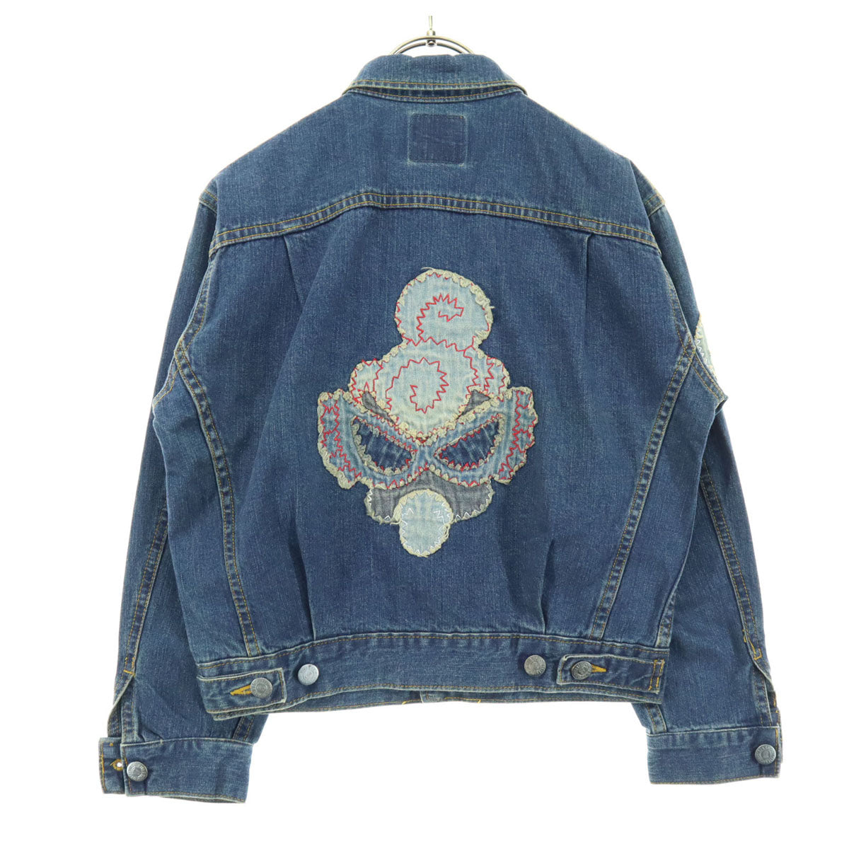 HYSTERIC GLAMOUR ヒステリックグラマー 長袖 パッチワーク デニムジャケット 130 ブルー キッズ