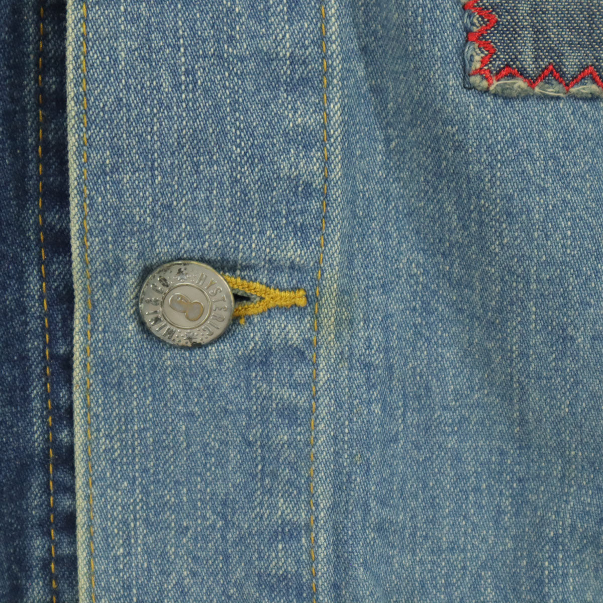 HYSTERIC GLAMOUR ヒステリックグラマー 長袖 パッチワーク デニムジャケット 130 ブルー キッズ