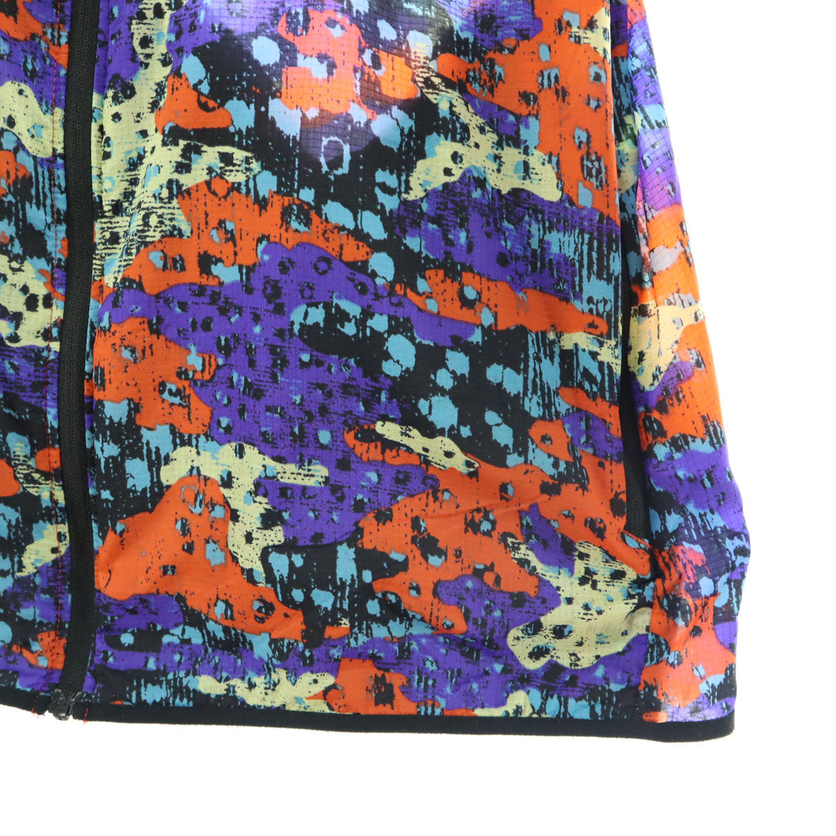 美品 NIKE ナイキ マルチカラー 長袖 ナイロンジャケット S ブルー フーディー メンズ