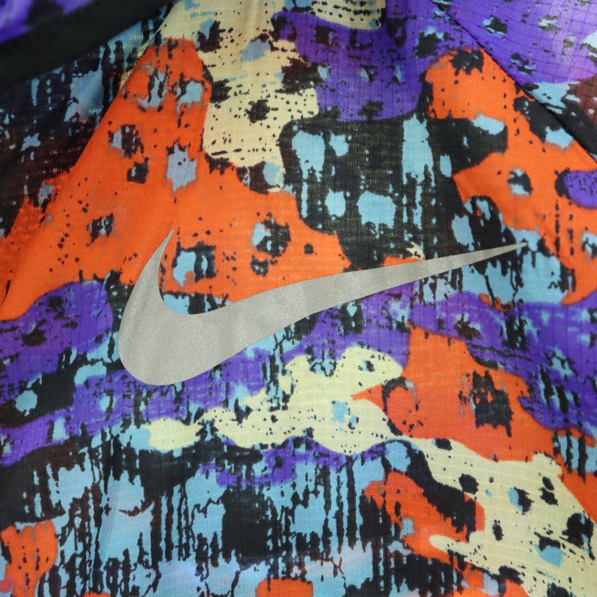 美品 NIKE ナイキ マルチカラー 長袖 ナイロンジャケット S ブルー フーディー メンズ