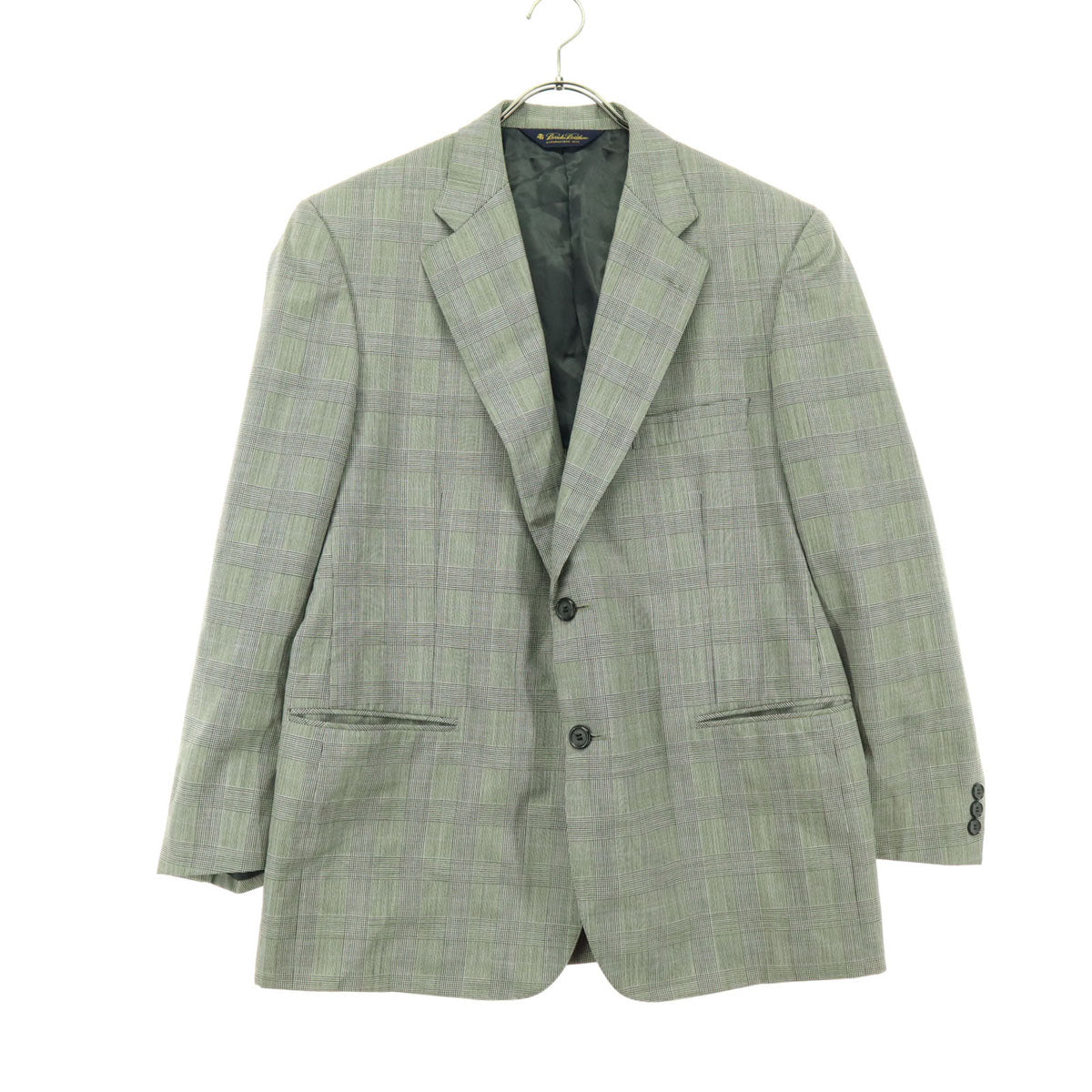 美品 Brooks Brothers ブルックスブラザーズ グレンチェック 長袖 テーラードジャケット グレー系 メンズ