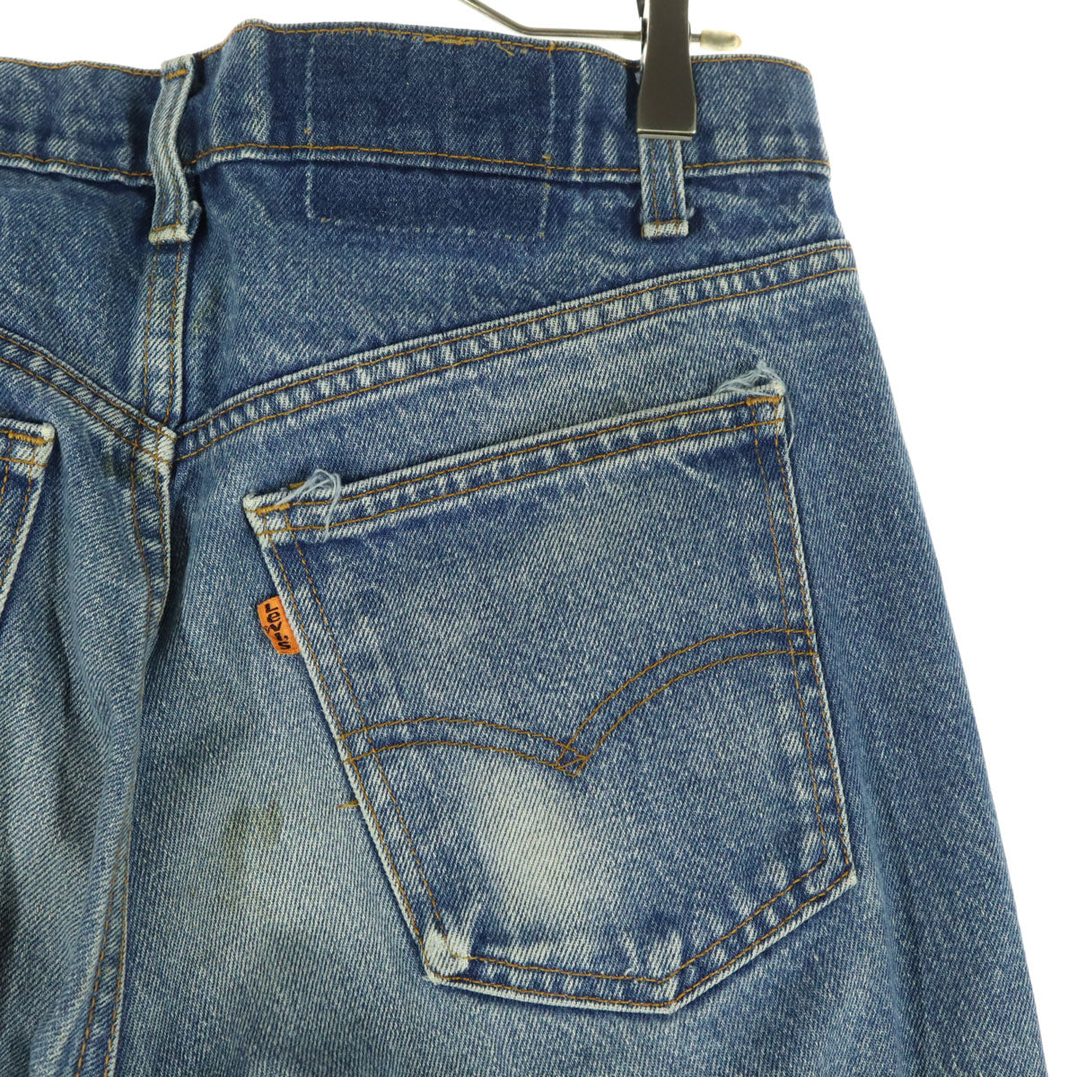 Levi's リーバイス 80s ヴィンテージ USA製 ボタン裏515 ストレートデニムパンツ ブルー オレンジタブ 42タロン メンズ