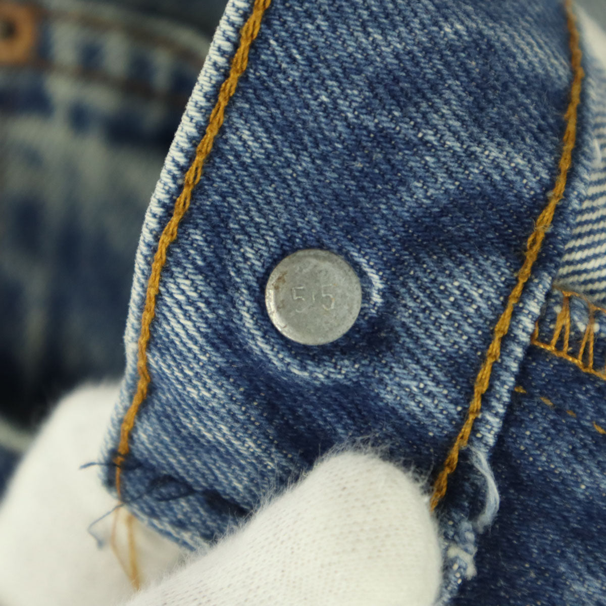 Levi's リーバイス 80s ヴィンテージ USA製 ボタン裏515 ストレートデニムパンツ ブルー オレンジタブ 42タロン メンズ
