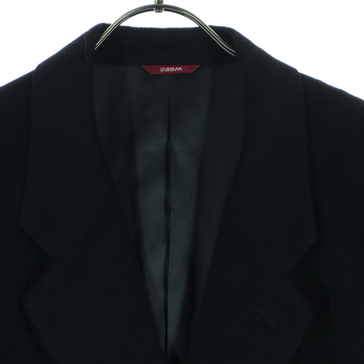 Durban ダーバン 長袖 ウール チェスターコート 94A6 ブラック メンズ