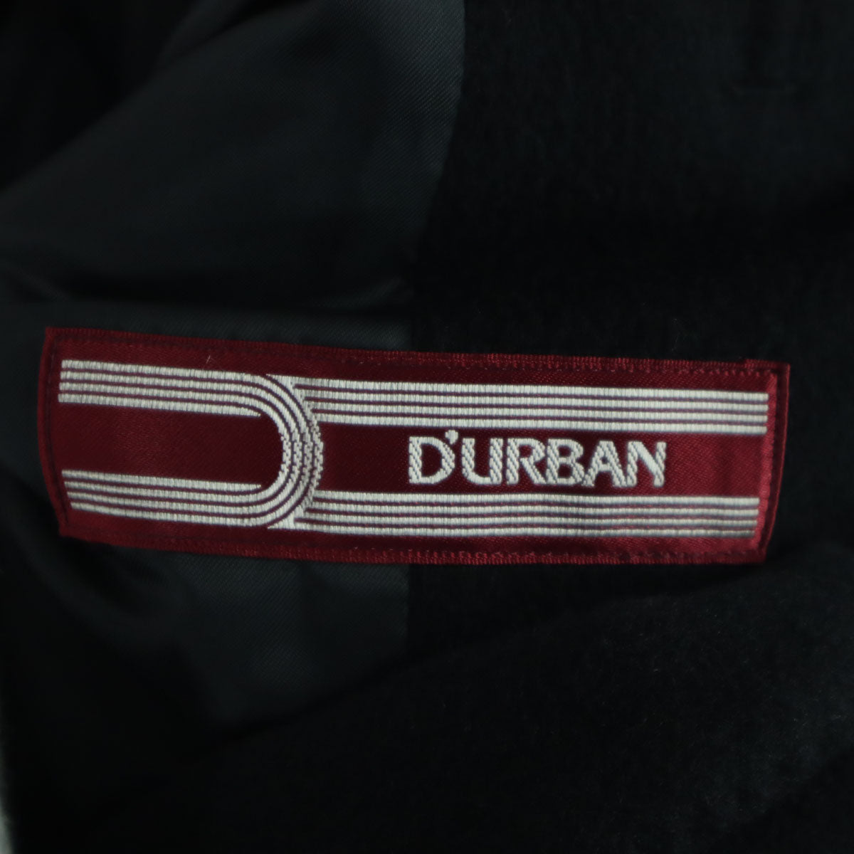 Durban ダーバン 長袖 ウール チェスターコート 94A6 ブラック メンズ