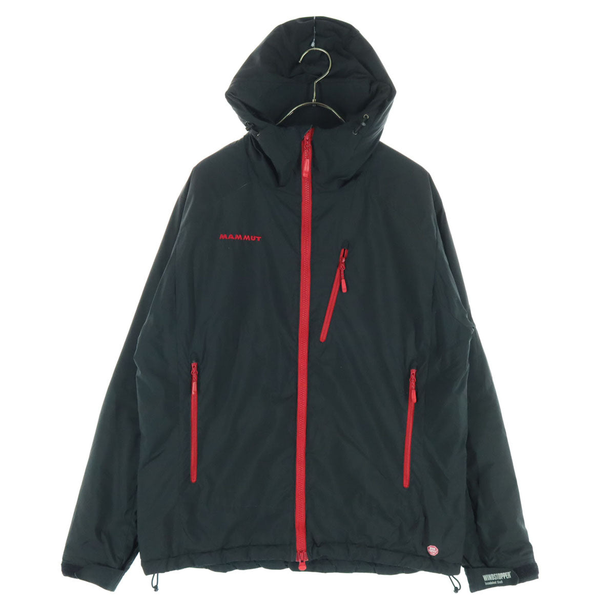 Mammut マムート ワンポイントロゴ ツートンカラー 長袖 プリマロフト マウンテンパーカー S ブラック メンズ