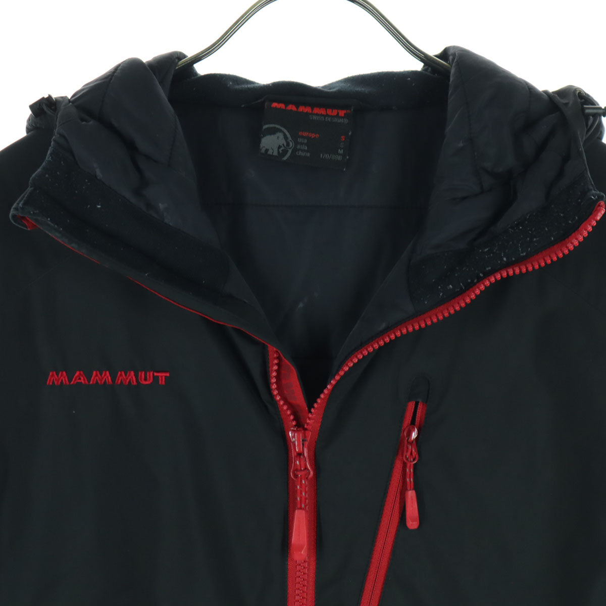 Mammut マムート ワンポイントロゴ ツートンカラー 長袖 プリマロフト マウンテンパーカー S ブラック メンズ