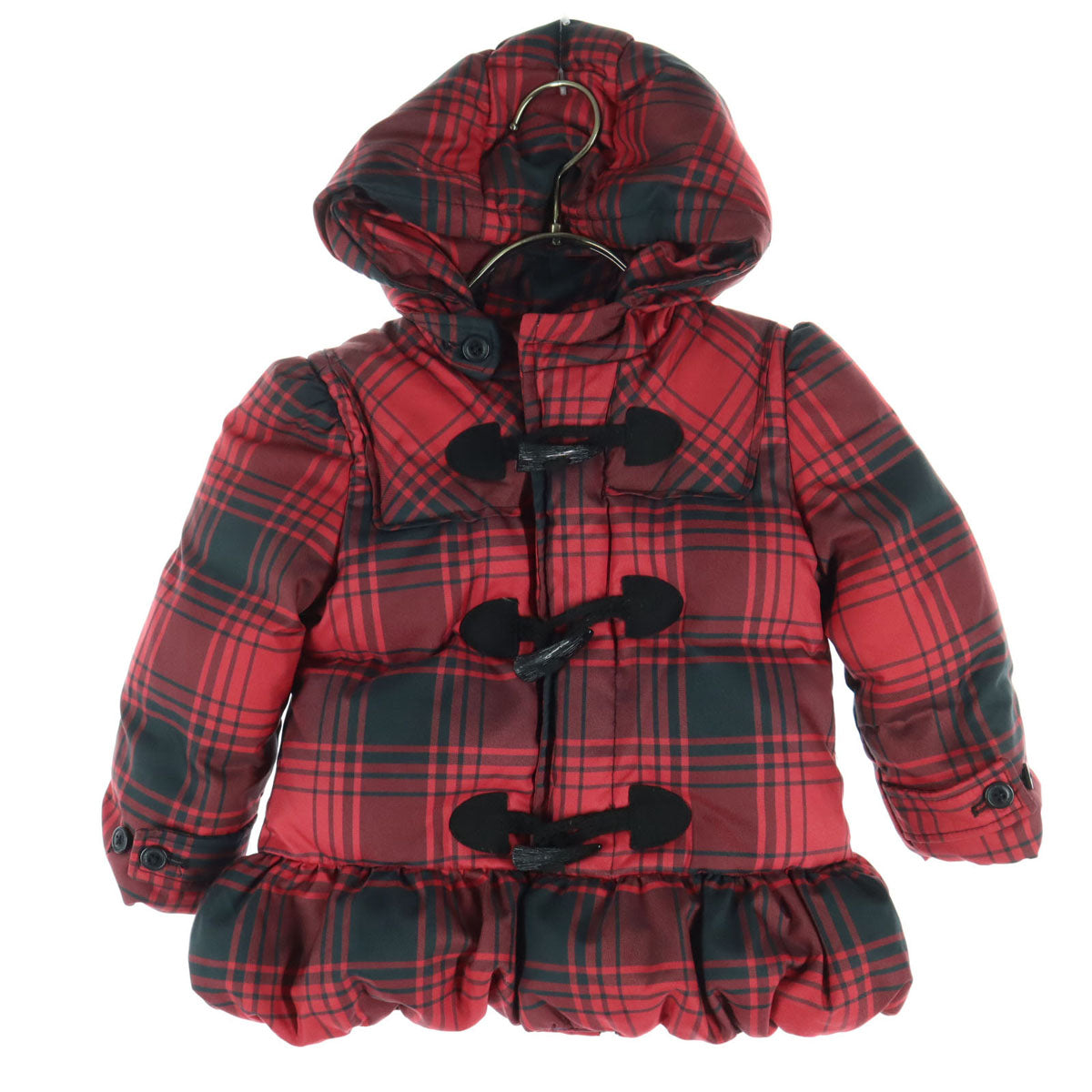 RALPH LAUREN ラルフローレン チェック柄 長袖 ダッフルコート 24M レッド キッズ