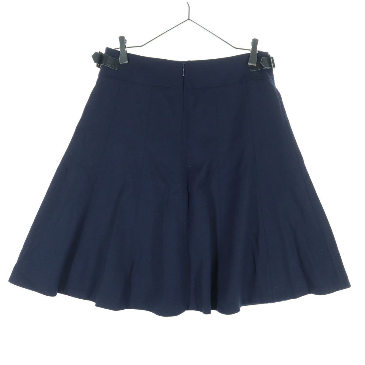 OLD ENGLAND オールドイングランド 日本製 ミディ丈 フレアスカート 38 ネイビー レディース