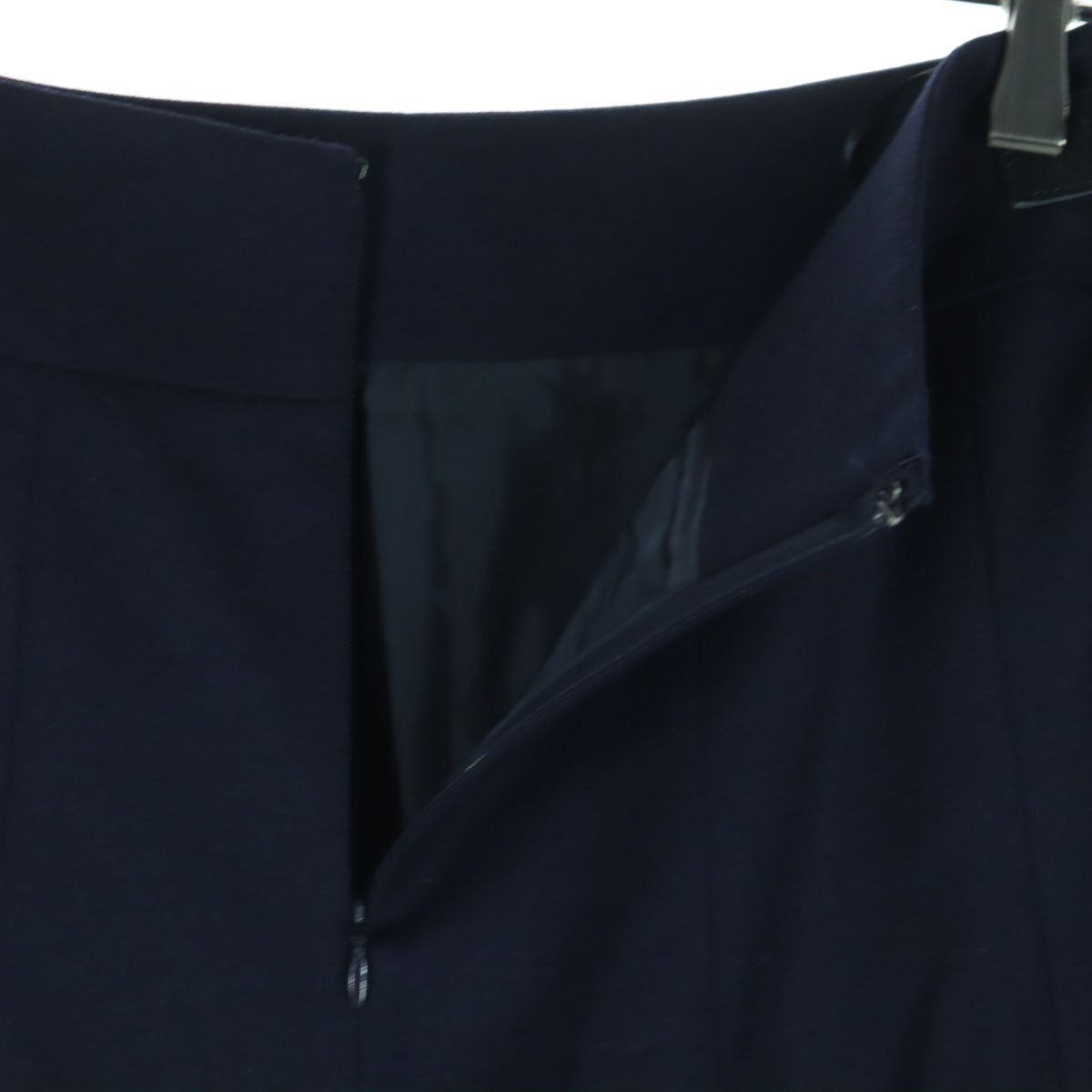 OLD ENGLAND オールドイングランド 日本製 ミディ丈 フレアスカート 38 ネイビー レディース