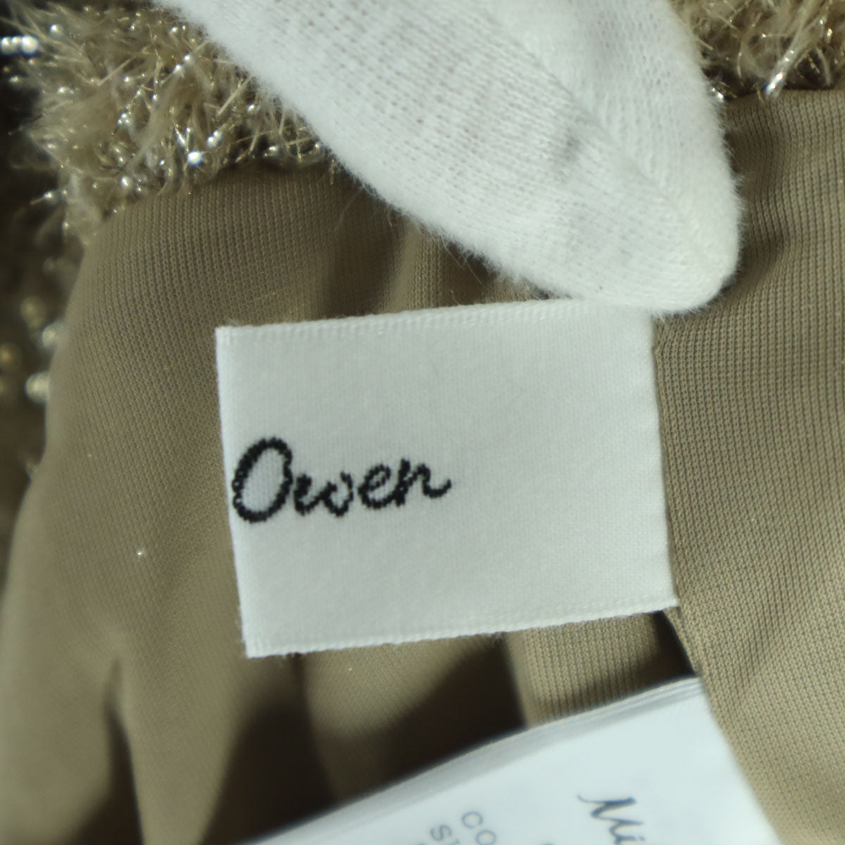 未使用 Mila Owen ミラオーウェン ニット ロングスカート 0 ベージュ ラメ 09WNS235166 レディース