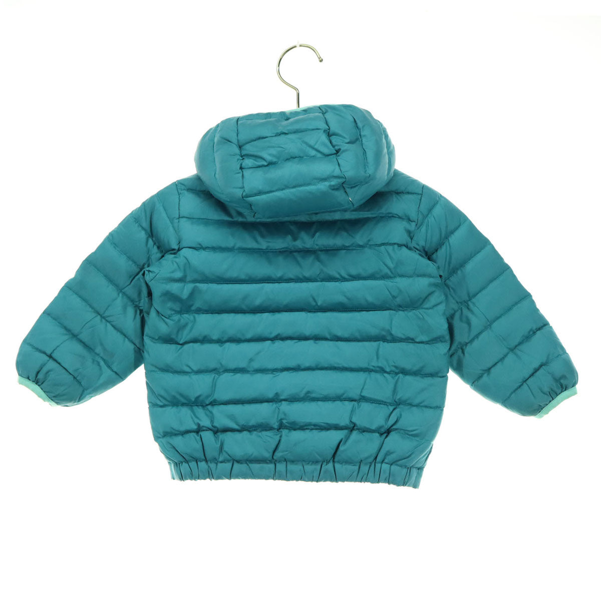 patagonia パタゴニア リバーシブル 総柄 ワンポイントロゴ 長袖 ダウンジャケット グリーン系 品番61371 キッズ