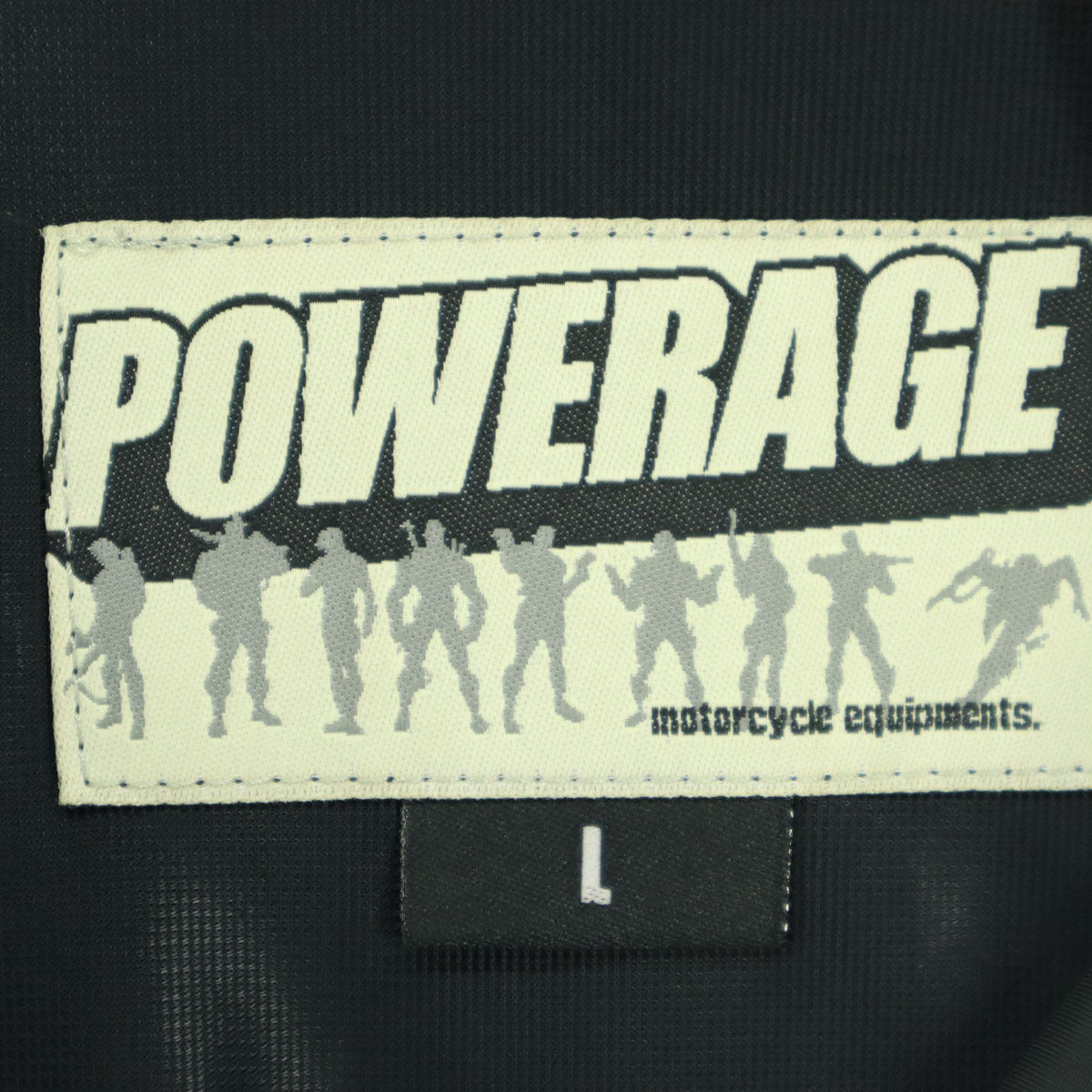 POWERAGE パワーエイジ 日本製 バイク 長袖 ウェア 肘プロテクター ジャケット L ブラック メンズ