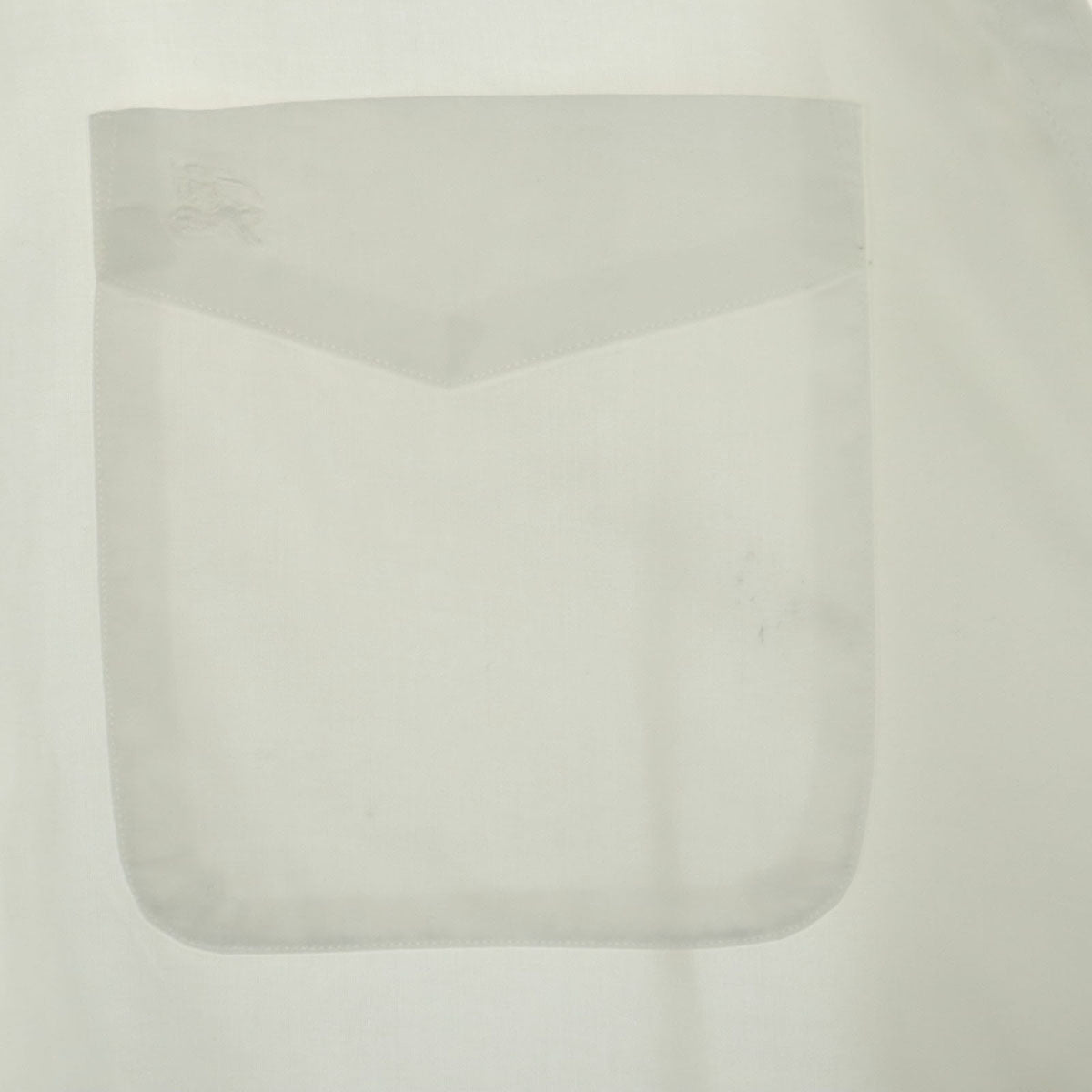 美品 BURBERRY バーバリー 刺繍 長袖 ボタンダウンシャツ M ホワイト 胸ポケット メンズ