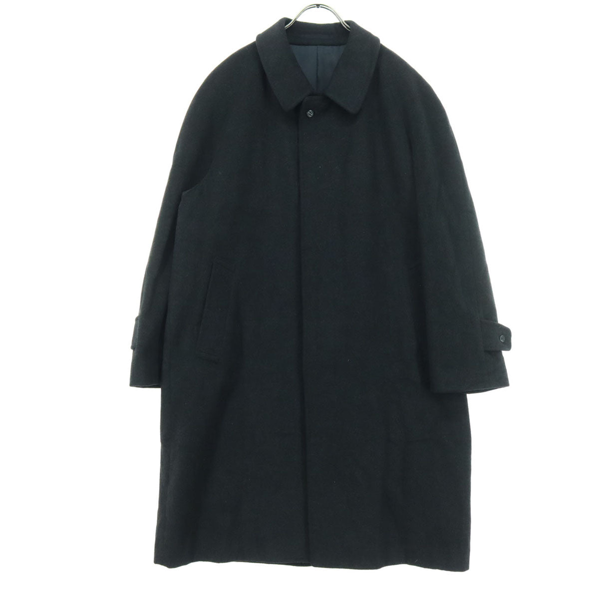 美品 Nazareno Gabrielli ナザレノガブリエリ 長袖 カシミヤ ステンカラーコート A4 ダークグレー メンズ