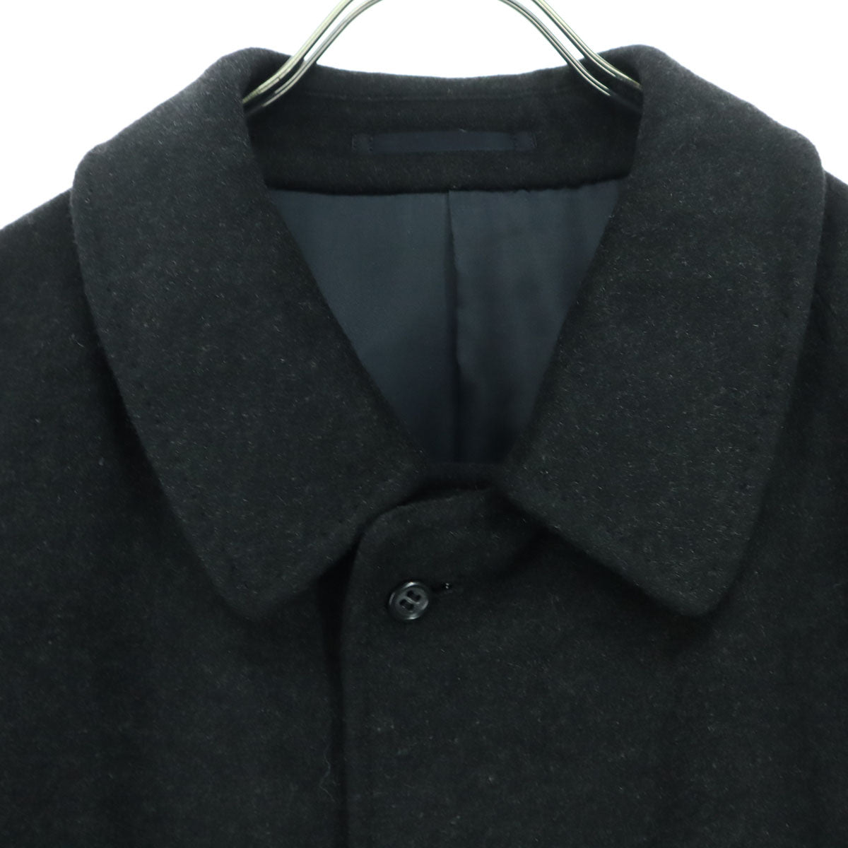 美品 Nazareno Gabrielli ナザレノガブリエリ 長袖 カシミヤ ステンカラーコート A4 ダークグレー メンズ