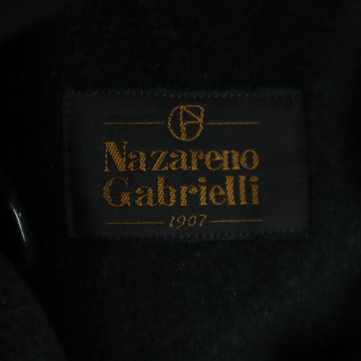 美品 Nazareno Gabrielli ナザレノガブリエリ 長袖 カシミヤ ステンカラーコート A4 ダークグレー メンズ