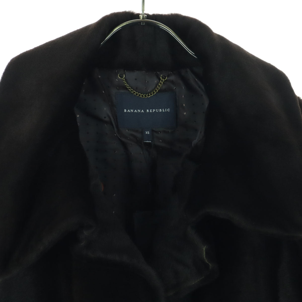 未使用 Banana Republic バナナリパブリック 長袖 ショート丈 リアル ファーコート XS ブラウン 羊革 レディース