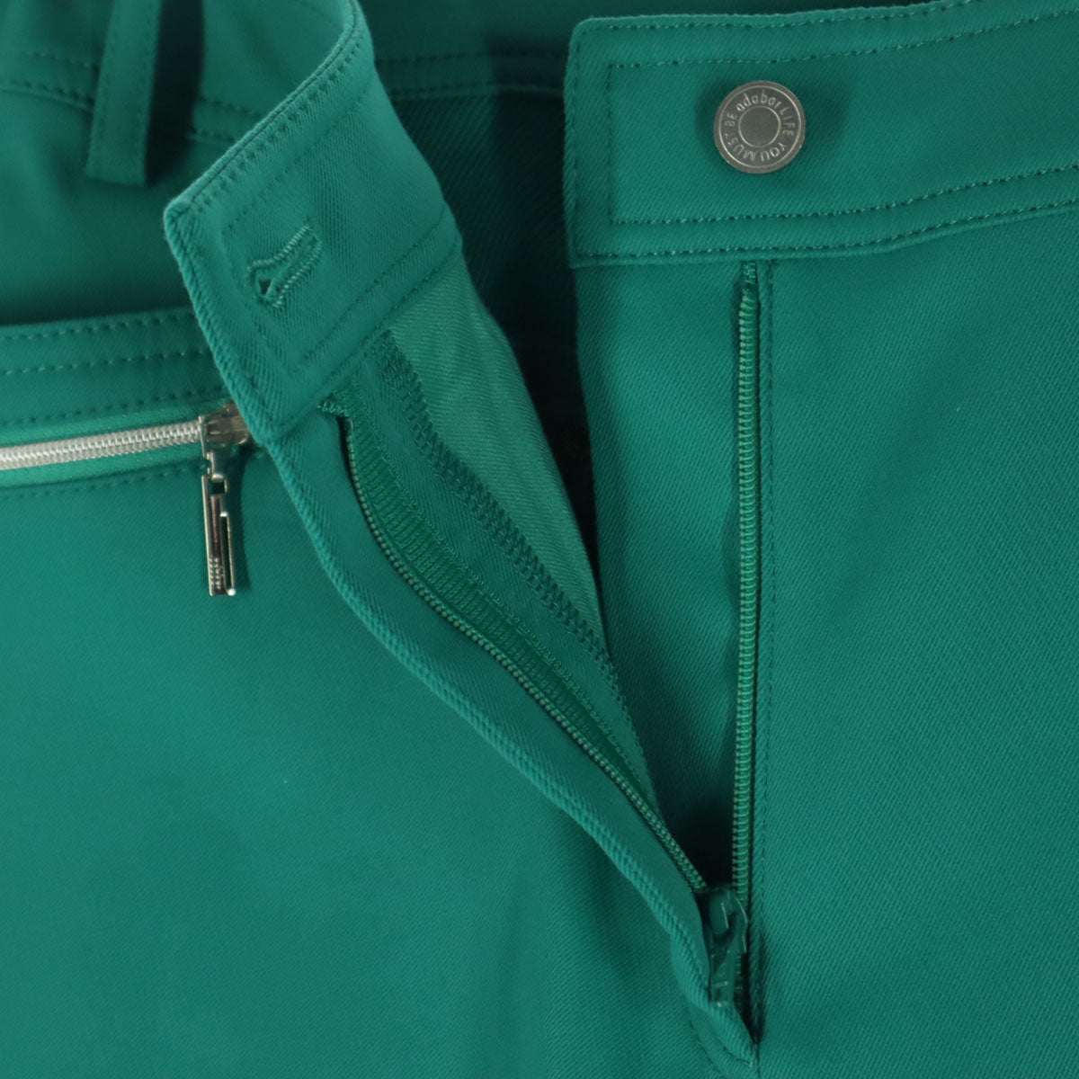 未使用 adabat アダバット ストレッチパンツ 42 グリーン レディース