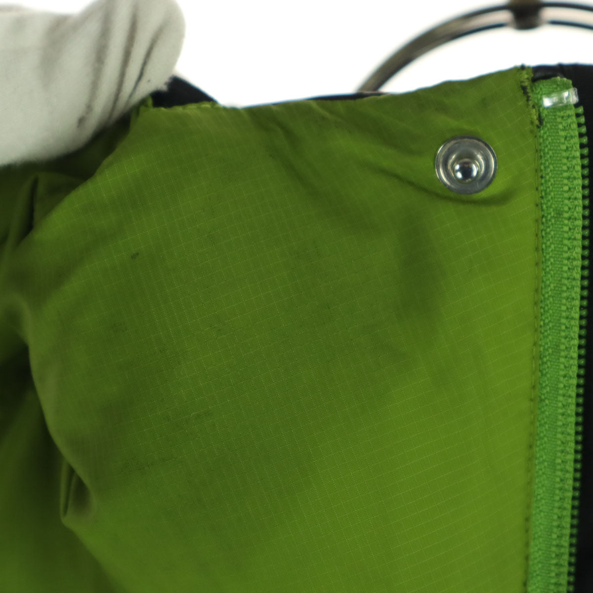 MILLET ミレー リバーシブル ワンポイントロゴ 長袖 ダウンジャケット M グリーン系 メンズ