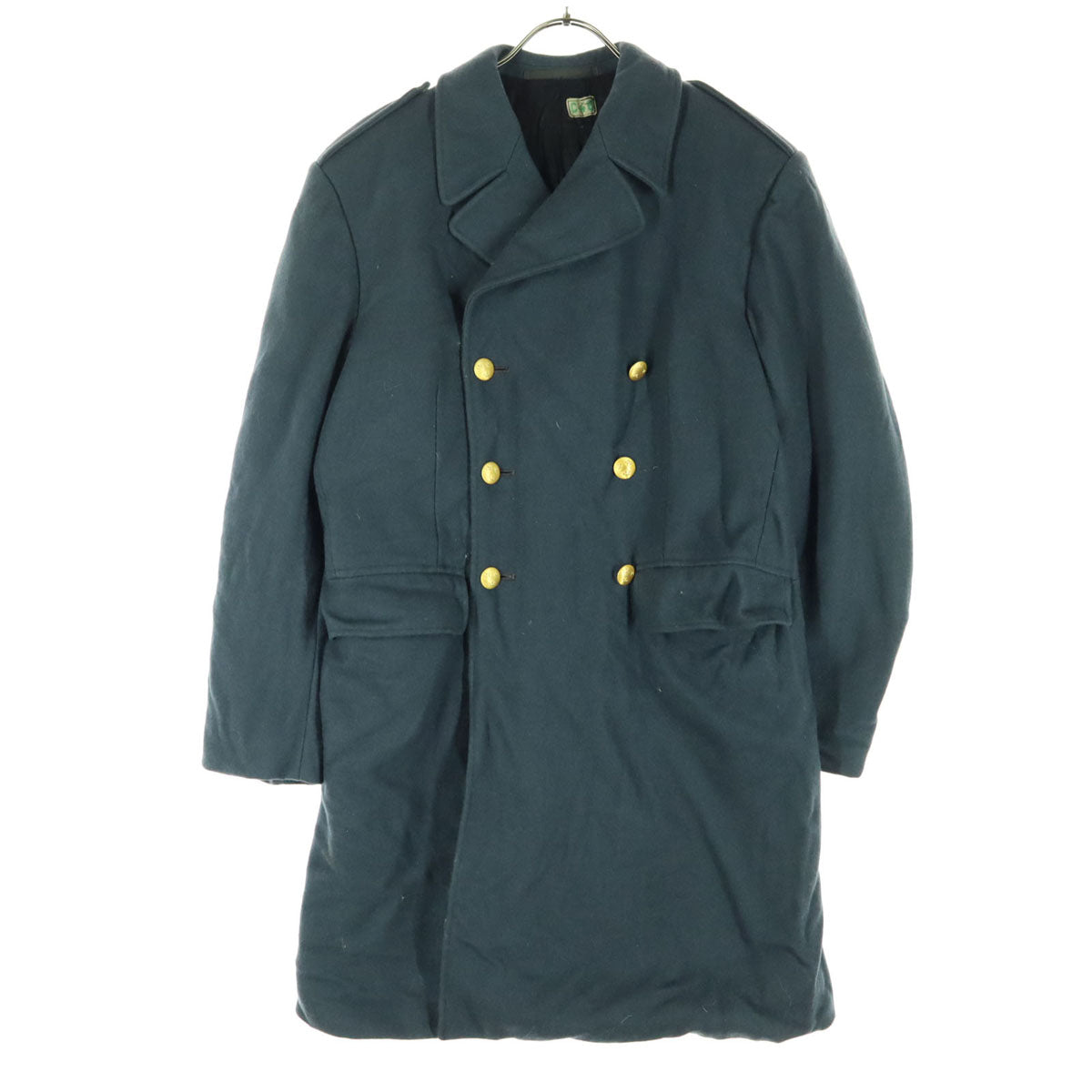 SWEDENISH ARMY スウェーデン軍 長袖 ダブルボタン ピーコート C46 グレー系 金ボタン ミリタリー メンズ