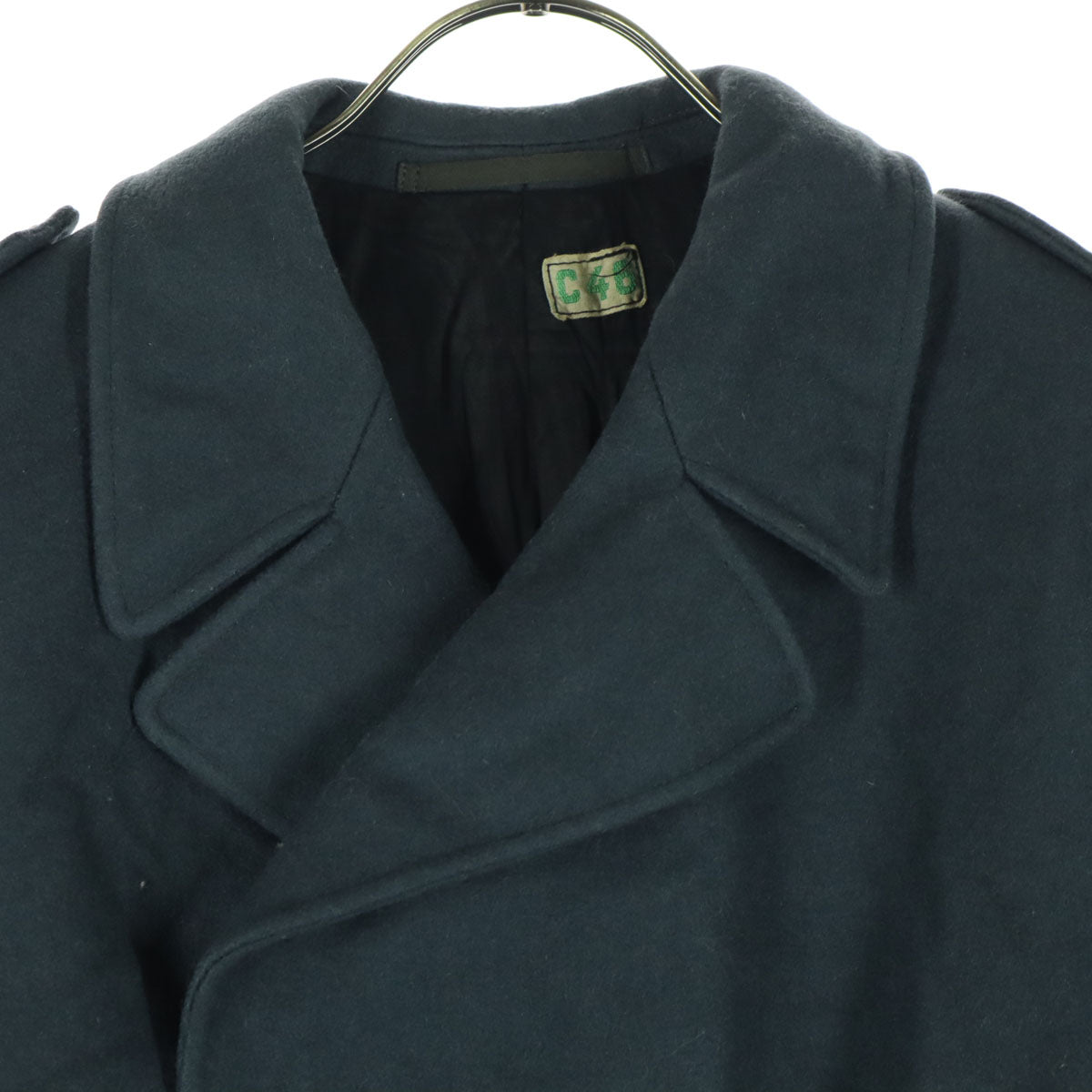 SWEDENISH ARMY スウェーデン軍 長袖 ダブルボタン ピーコート C46 グレー系 金ボタン ミリタリー メンズ