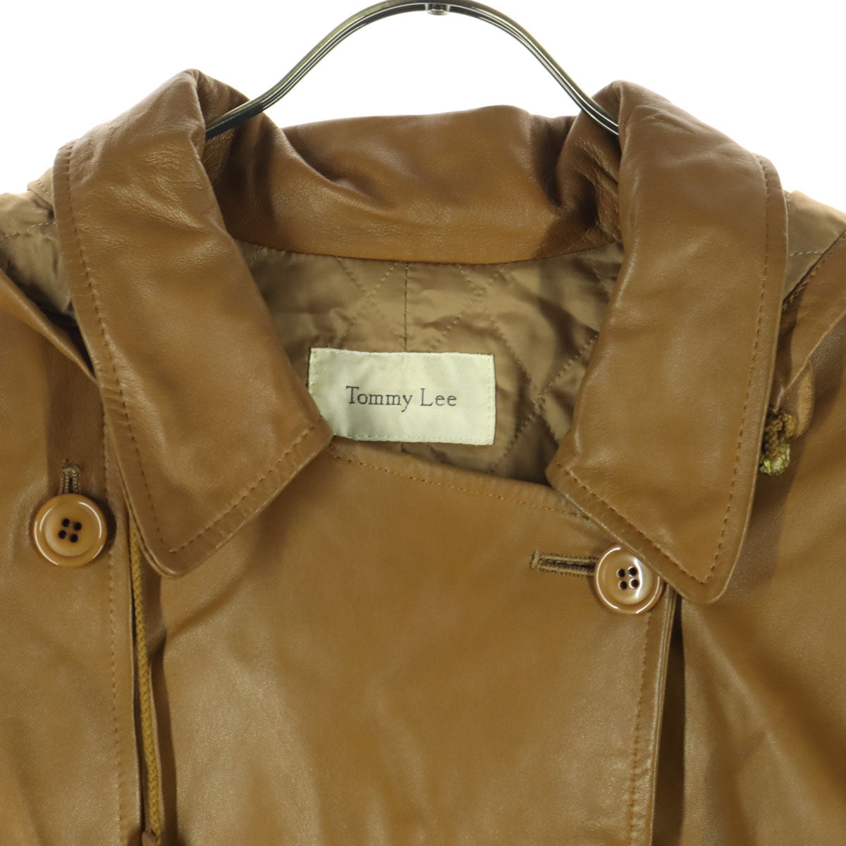 Tommy Lee トミーリー 長袖 レザーコート ブラウン 羊革 レディース