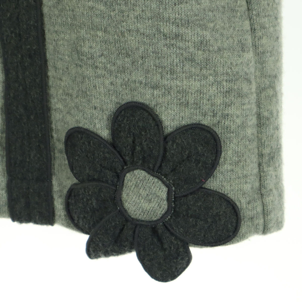 POTECHINO ポテチーノ ロゴ 花柄 長袖 ジップ コート グレー レディース