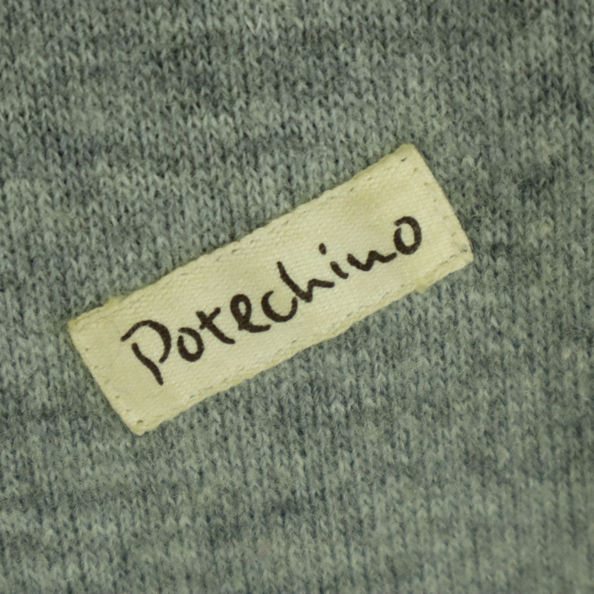 POTECHINO ポテチーノ ロゴ 花柄 長袖 ジップ コート グレー レディース