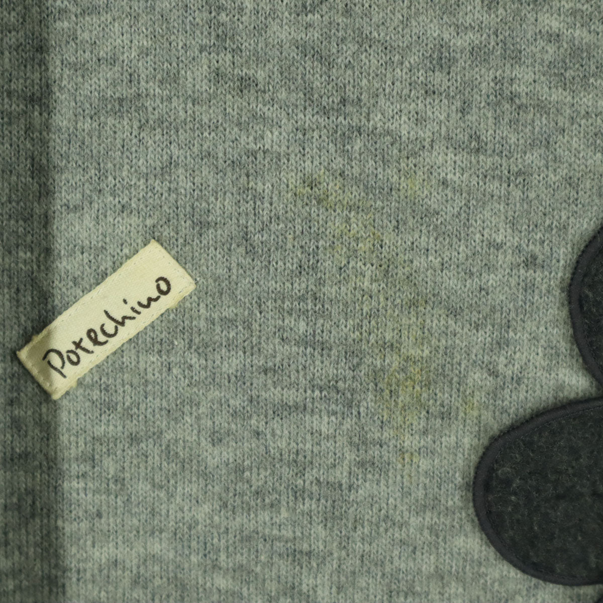 POTECHINO ポテチーノ ロゴ 花柄 長袖 ジップ コート グレー レディース