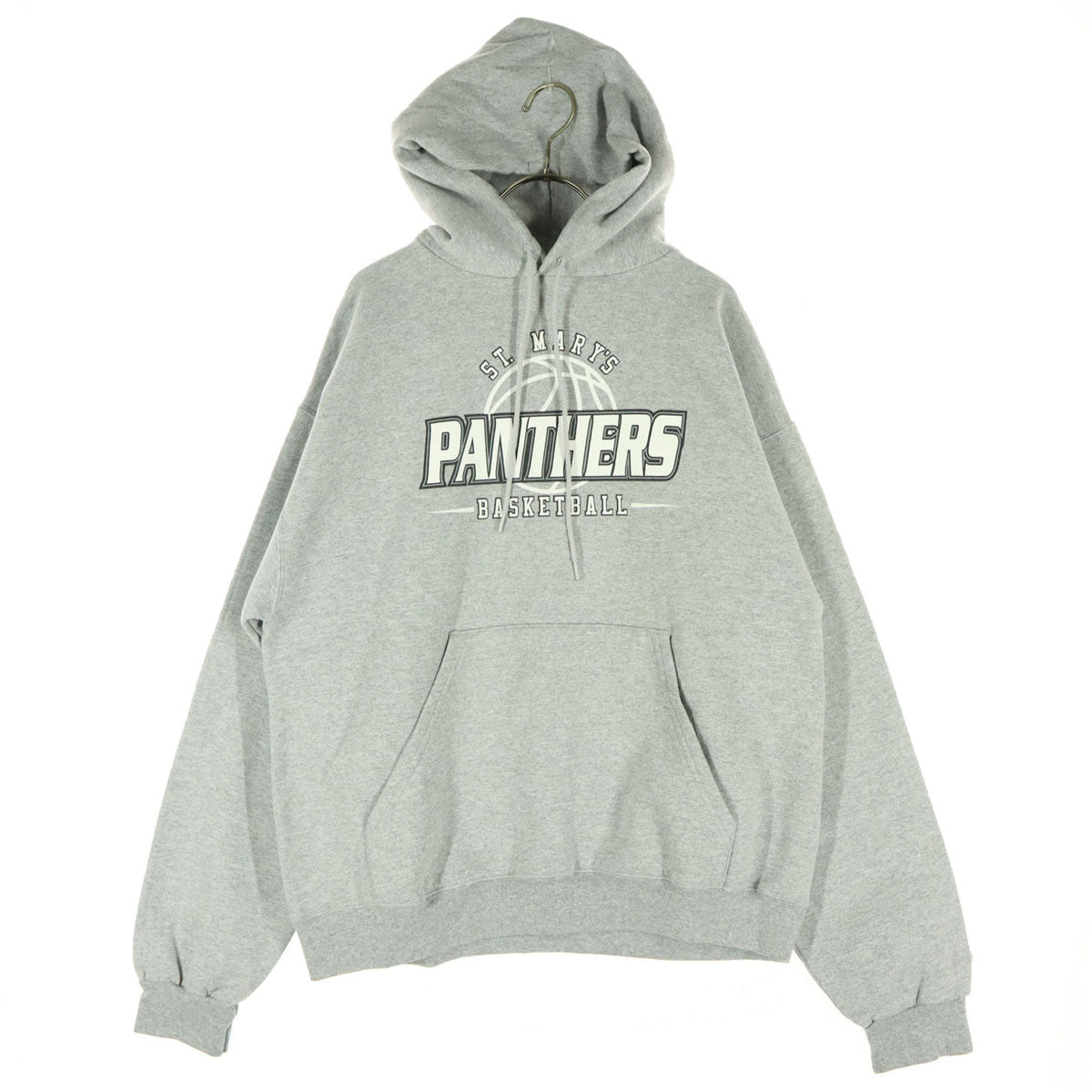 Champion チャンピオン 裏起毛 英字プリント 長袖 スウェットパーカー L グレー メンズ