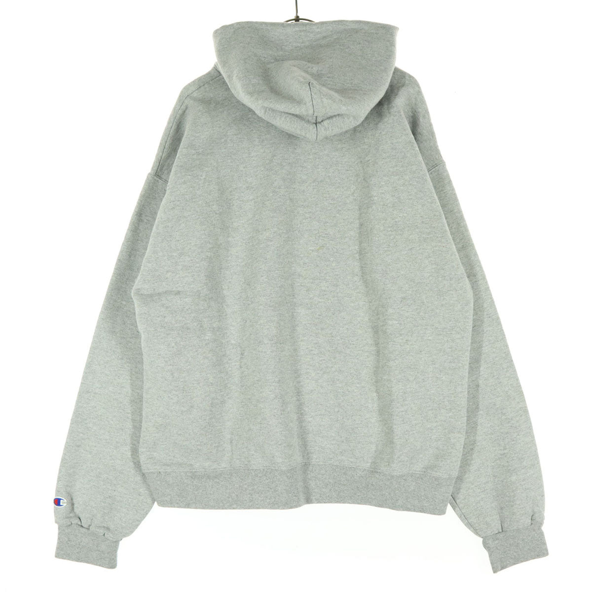 Champion チャンピオン 裏起毛 英字プリント 長袖 スウェットパーカー L グレー メンズ