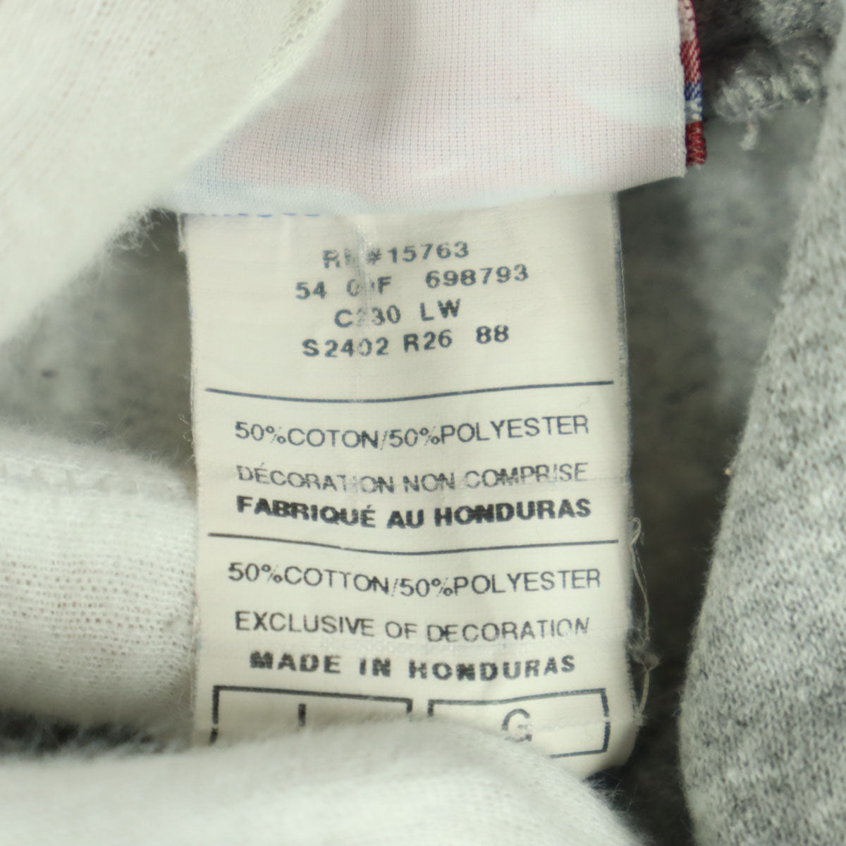 Champion チャンピオン 裏起毛 英字プリント 長袖 スウェットパーカー L グレー メンズ