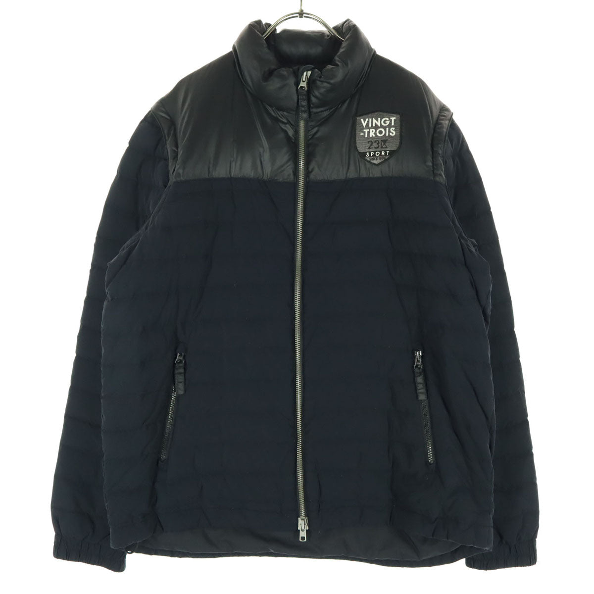 23ku SPORT 23区スポーツ ワンポイントロゴ 長袖 ダウンジャケット LL ブラック メンズ