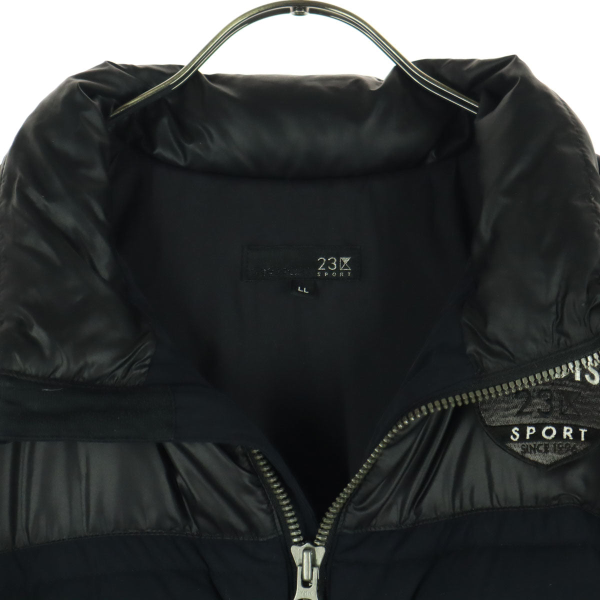23ku SPORT 23区スポーツ ワンポイントロゴ 長袖 ダウンジャケット LL ブラック メンズ