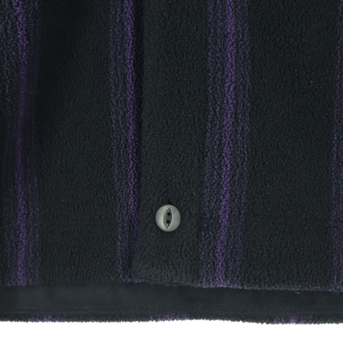 未使用 UNIQLO ユニクロ NEEDLES ニードルズ コラボ ワンポイントロゴ ストライプ柄 長袖 フリース カーディガン 3XL ブラック ビッグサイズ メンズ