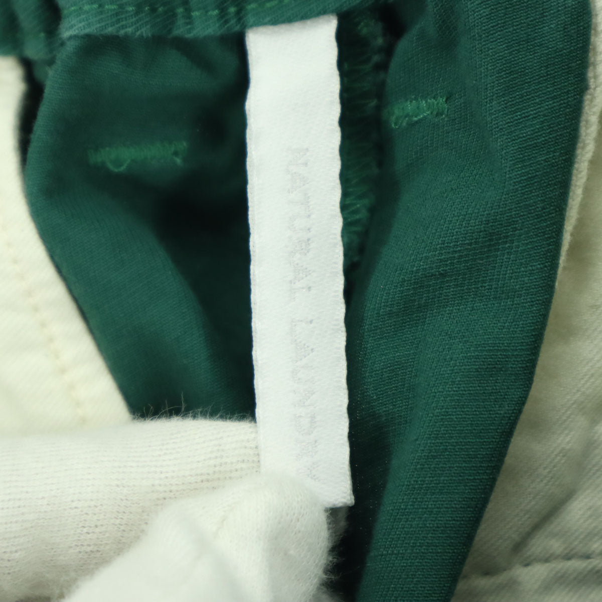 NATURAL LAUNDRY ナチュラルランドリー 日本製 カルゼビッグ チノパンツ 1 グリーン レディース