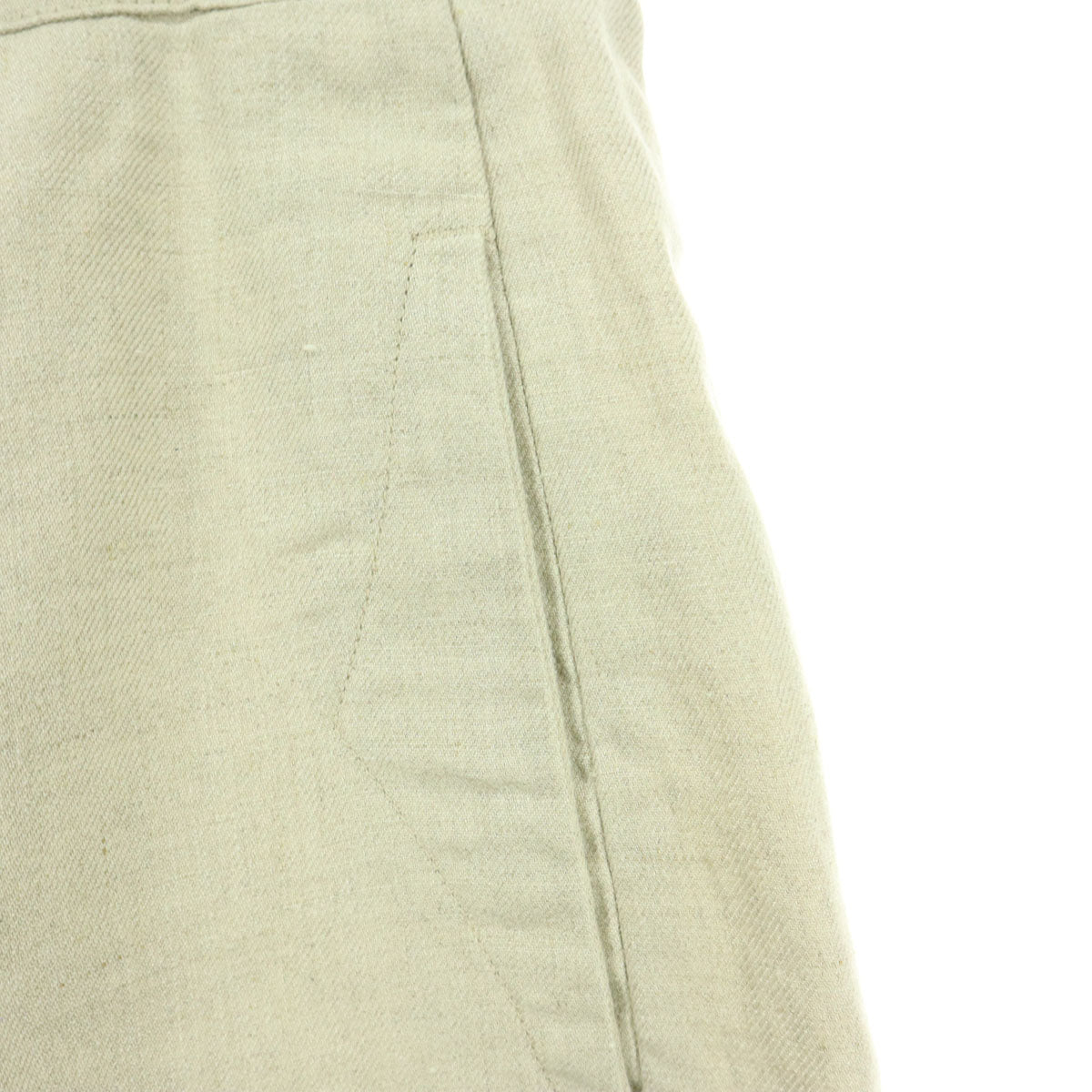 Ets.MATERIAUX イーティーエスマテリオ 日本製 リネンパンツ 3 ベージュ メンズ