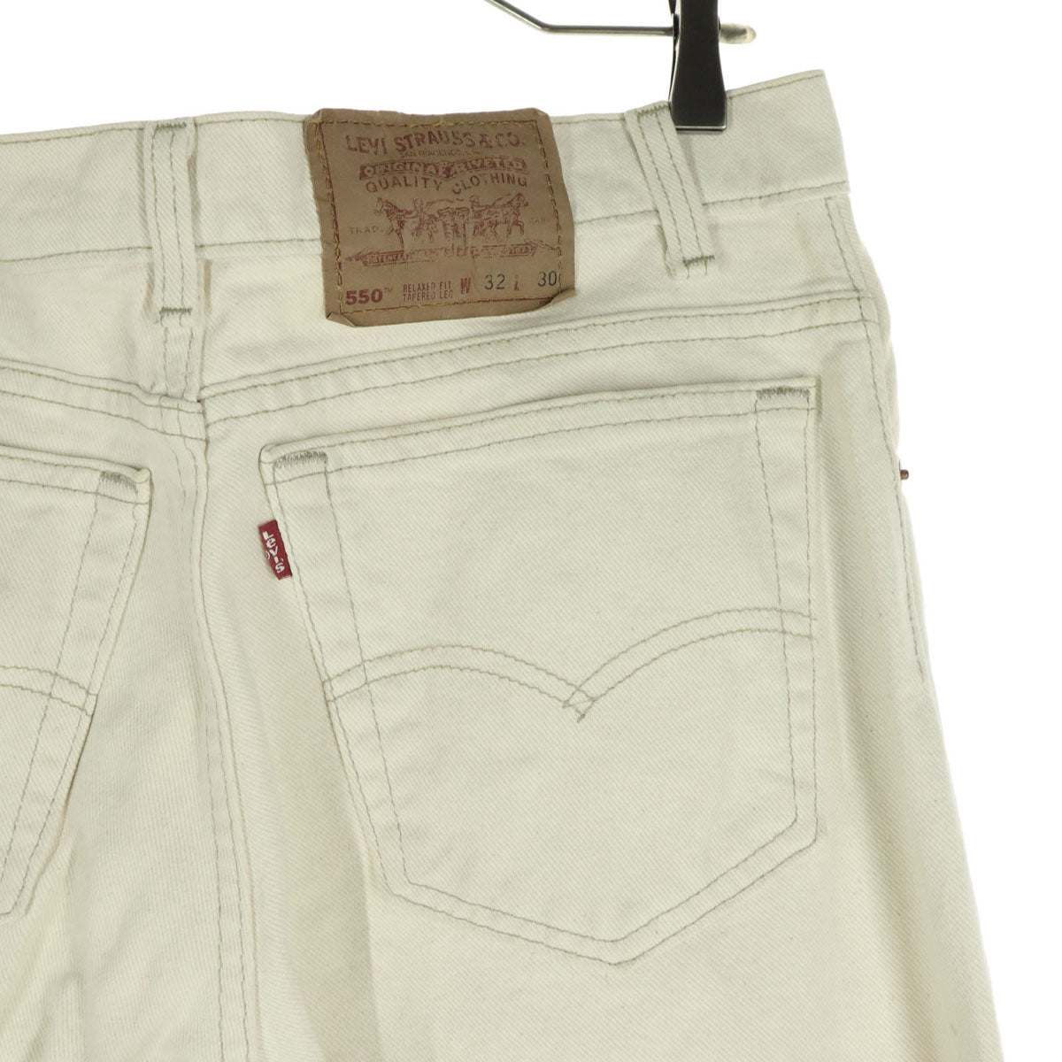 Levi's リーバイス 90s 550 オールド USA製 ボタン裏532 デニムパンツ w32 アイボリー メンズ