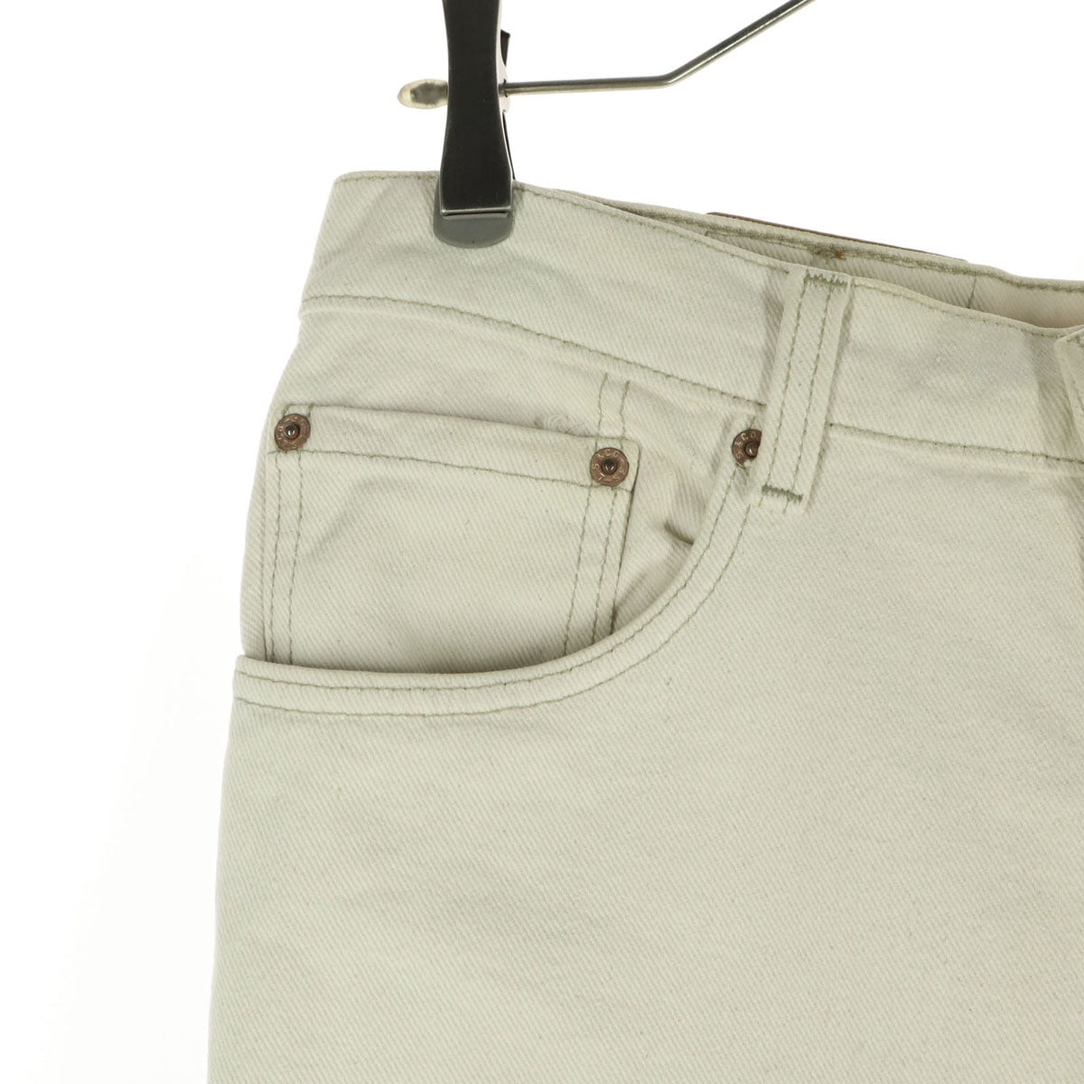 Levi's リーバイス 90s 550 オールド USA製 ボタン裏532 デニムパンツ w32 アイボリー メンズ