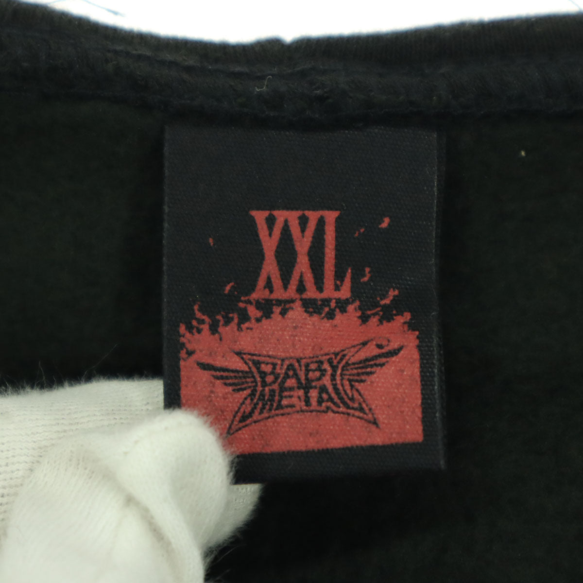 美品 BABYMETAL ベビーメタル バックプリント 長袖 スウェットパーカー XXL ブラック レディース